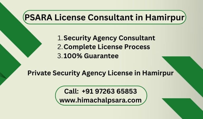 PSARA License Consultant in Hamirpur