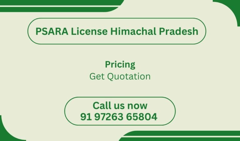 PSARA License Cost for Himachal Pradesh