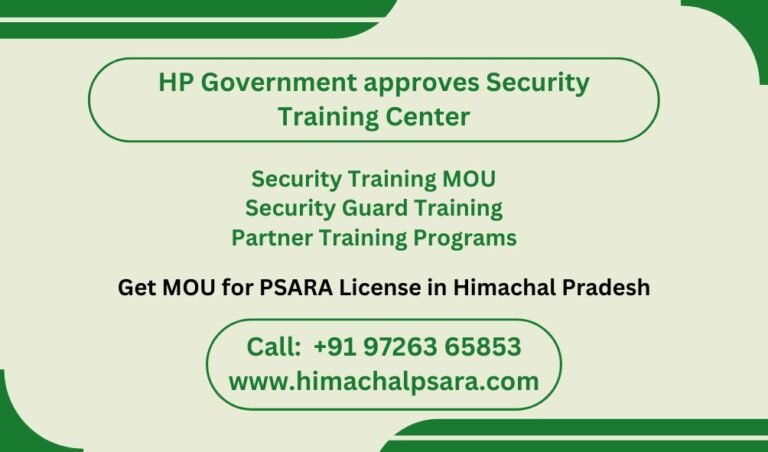 PSARA Consultant in Himachal Pradesh